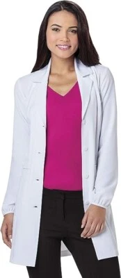 NWT HeartSoul Break On Through Women Scrubs White Lab Coats 34" XS-M - Image 1 of 3