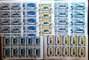 Russia 1977 Soviet Ships USSR Fleet 70 Stamps 10 Full Sets - Picture 1 of 10