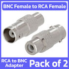 2 Pack BNC Female to RCA Female Adapter Coaxial Cable Connector Converter CCTV