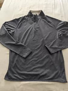 Peter Millar Crown Crafted 1/4 Zip Pullover Golf Gray Performance Men's Sz Large - Picture 1 of 9