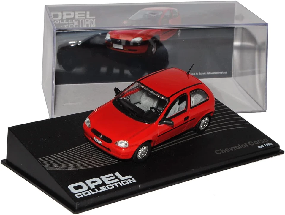 CHEVROLET CORSA B RED 1993 2000 IXO EAGLEMOSS 1:43 OPEL COLLECTION - Photo 1/1