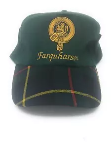 Scottish Clan Crest Tartan Baseball/Golf Cap - Farquharson - Picture 1 of 1