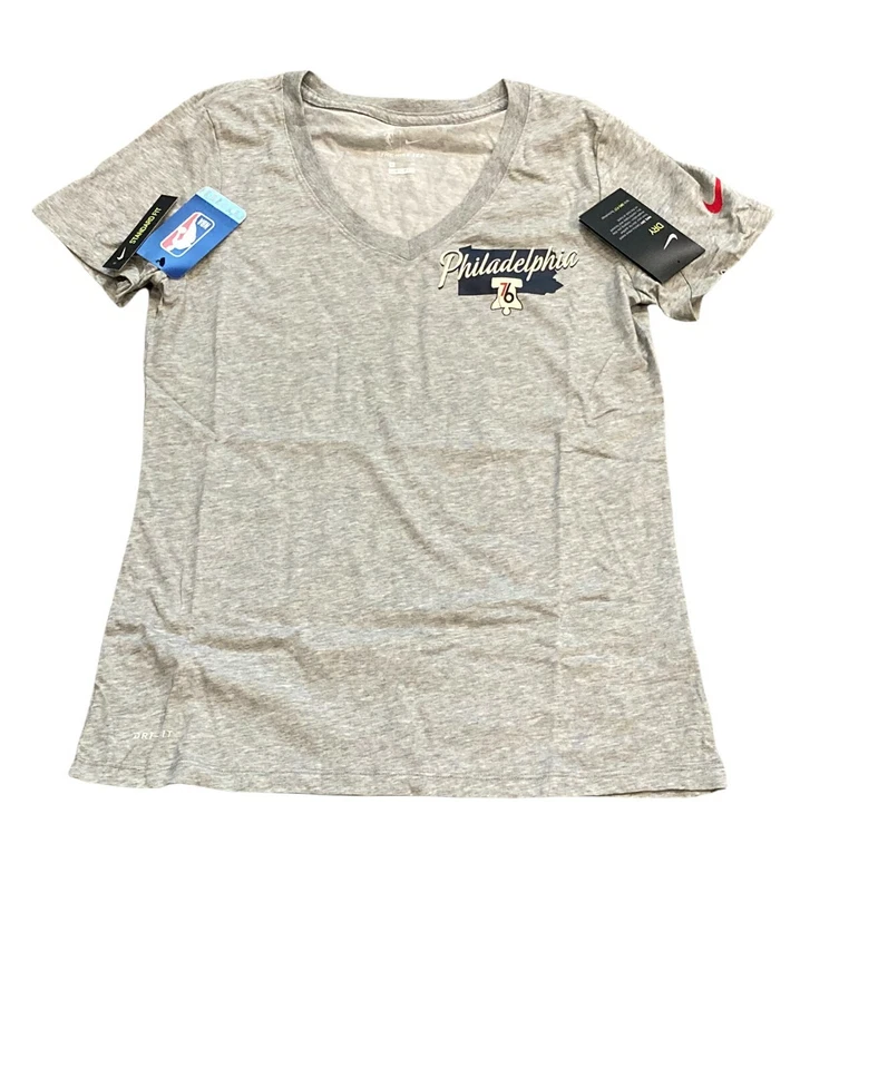 Philadelphia 76ers Nike Women's V-Neck Liberty City Edition Shirt Medium