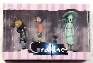 CORALINE 2008 1st NECA Set B - Wybourn, Ghost Child, Cat, Coraline SEALED RARE - Picture 1 of 6