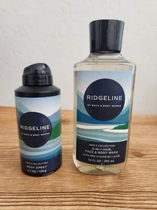 NEW Bath & Body Works Mens Collection RIDGELINE Shower Gel 3 in 1 & Body Spray - Picture 1 of 1