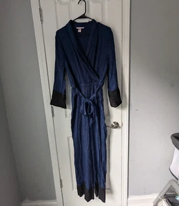 Victoria Secret Romper, Navy and Black w Animal Print, Waist Tie, Size M - Picture 1 of 5