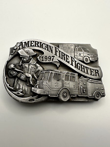 VTG 1997 American FIRE Fighter resque firefighting Collectible Rare BELT BUCKLE