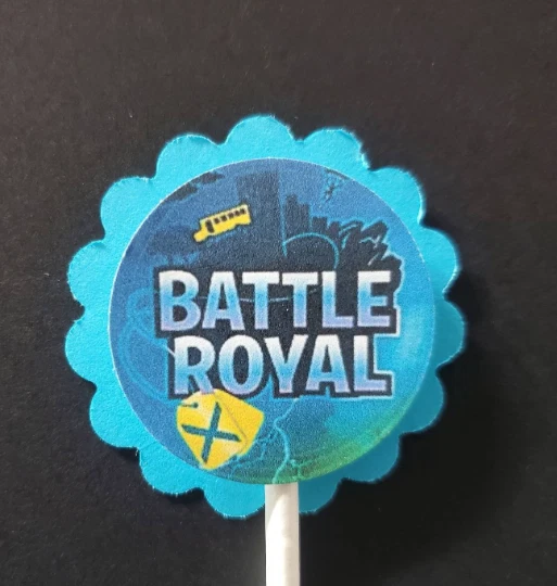 Juego de 24 adornos para cupcakes de videojuego Battle Royal Foto 1 de 1