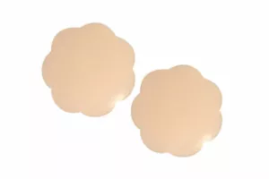 2 Pairs Fullness Soft Silicone Reusable Self Adhesive Breast Petal Nipple Covers - Picture 1 of 3