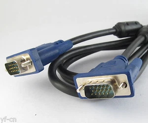 4 sets 5FT SVGA VGA 15Pin Adapter Monitor M/M Male to Male Cable w/Magnetic Ring - Picture 1 of 5