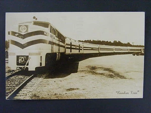 Freedom Train Alco GE Diesel Railroad Vintage Foto Real Postal RPPC 1950 - Imagen 1 de 1