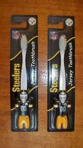 2-PACK Youth Jersey Toothbrush NFL PITTSBURGH STEELERS Officially Licensed NIP - Picture 1 of 1