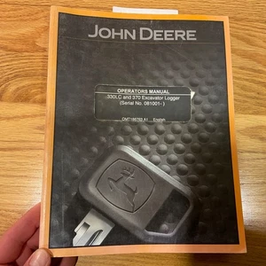 John Deere 330LC 370 EXCAVADORA, OPERADOR LEÑADOR MANUAL OPERACIÓN MANTENIMIENTO JD - Imagen 1 de 8