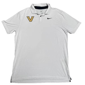 Polo Nike Pro Dri-Fit Vanderbilt Commodores bianca manica corta taglia media - Foto 1 di 8