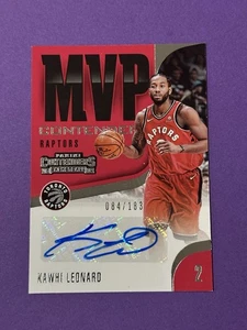 2018-19 PANINI CONTENDERS KAWHI LEONARD MVP CONTENDERS AUTO /183 RAPTORS MVP-KLN - Picture 1 of 3