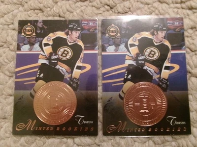Lot of 2 Joe Thornton Hockey Cards-1998 Pinnacle Minted Rookies-Card #29-VG+/EX - Image 1 of 2