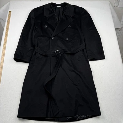 Hugo Boss Overcoat Mens 44R Double Breasted Belted Wool Cashmere Loro Piana - Image 1 of 4