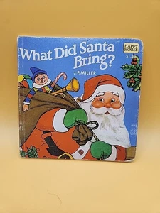 Vintage What Did Santa Bring Boardbook J.P. Miller Happy House Christmas  - Picture 1 of 4