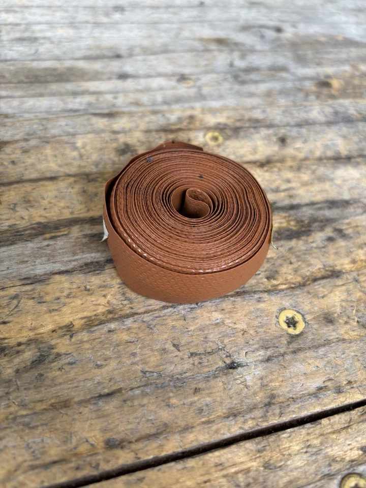 Cinta de barra de PVC con textura marrón vintage NOS - Bicicleta de carretera Muscle Tour - Tono tierra Foto 1 de 3