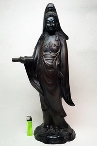 Estatua Kannon japonesa vintage era Showa decoración budista estatuilla Japón JP F/S - Imagen 1 de 8