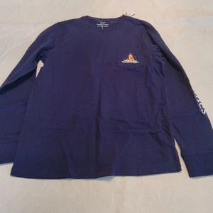 Boys Vineyard Vines HAPPY HOLIDAYS Christmas Shirt Size S 8-10 Dog on Back Blue - Picture 1 of 4
