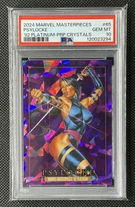 2024 Marvel Masterpieces '92 Platinum Psylocke Purple Crystals #65 PSA 10 - Bild 1 von 2