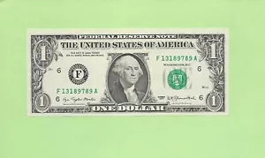 1977 ..UNCIRC 1 $ F 1318 9789 A .... 1977 1 $ F-A NICE NOTE FRN - Bild 1 von 2