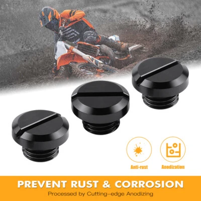 3 PIEZAS Universal M10X1.25 CNC Anodizado para Moto Espejo Agujero Tapones Tapones de Tornillos Foto 1 de 4