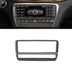 For Benz CLA C117 GLA X156 15-18 Carbon Fiber Console Radio Control Panel Cover - Bild 1 von 11