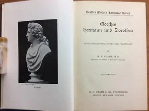 Vintage 1904 GOETHES HERMANN UND DOROTHEA With Notes/Vocabulary W A ADAMS  - Bild 1 von 5