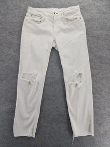 Rag Bone Jeans Womens 28 White Denim Capri Mid Rise 30x26" - Picture 1 of 11