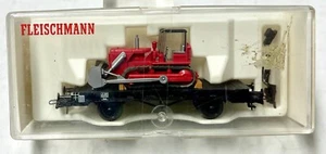 Fleischmann H0 5259 K vagón plano con niveladora Wiking, embalaje original sin usar - Imagen 1 de 3