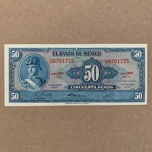 🇲🇽 Mexico 50 Pesos Banknote 1972 aUNC Mexican Currency Paper Money American BC - Picture 1 of 4