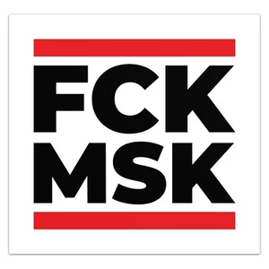 Anti Elon FCK MSK Vinyl Sticker Car Bumper Decal White - Picture 1 of 1