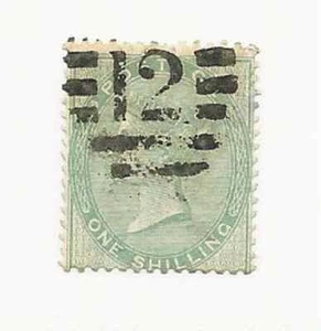 GRAN BRITANA 1856 SCOTT # 28a, SG # 73, USADO REINA VICTORIA UN CHELÍN, BUENO - Imagen 1 de 2