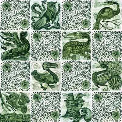 William de Morgan Kiln Fired Ceramic or Porcelain Tile Backsplash Kitchen Mural - Image 1 of 4