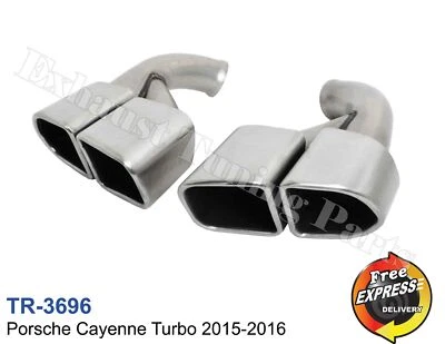 Exhaust tips tailpipe trims for Porsche Cayenne Turbo 2015-2016  - Image 1 of 4