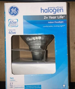 GE  65w Soft White Indoor Flood Directional  BR40 Light Bulb 740 Lumens 74207 - Picture 1 of 8