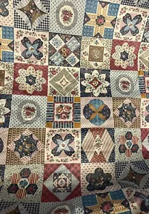 VTG Joan Kessler Cheater Quilt Blocks 42 Three Inch Square Blocks Concord BTFQ - Picture 1 of 7