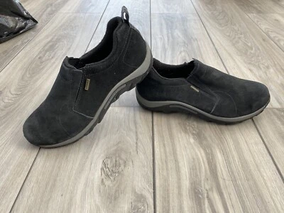 Sapatos casuais Merrell Jungle Moc J95631, crianças grandes tamanho 7 camurça preta - Imagem 1 de 4