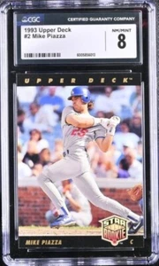 1993 Upper Deck - #2 Mike Piazza - CGC 8 - Picture 1 of 2