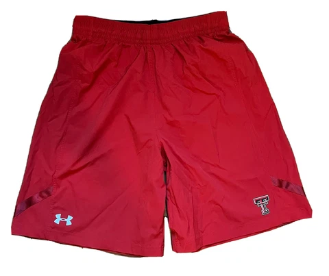 UA Under Armour Basketball Texas Tech Raiders Shorts Mens Large Red Cover