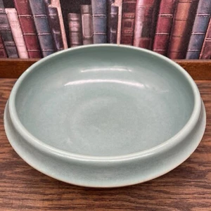 Vtg Red Wing USA Pottery Large 11.5” Bowl Teal & Brown Stoneware  - Picture 1 of 12