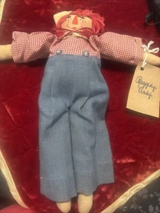 Vtg Handmade Raggedy Andy, 11x 8” ( Arms Wide) Face Painted, Year Unknown, Epic! - Picture 1 of 7