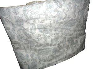 RALPH LAUREN MODERN BLUE TAN WHITE PAISLEY FLORAL (1) QUEEN FLAT SHEET 90 X 100 - Picture 1 of 5