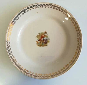 Antiguo plato de postre porcelana china opaca de La Ibero Tanagra de Santander - Imagen 1 de 3