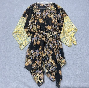 Free People Cardigan Women's XS Dream State Set Black Combo Floral Lightweight** - Picture 1 of 12
