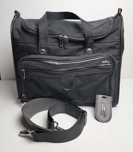 Hartmann Carry on schwarz Nylon & Leder Seesack Schulter Kosmetiktasche 15”L x 12”H - Bild 1 von 6