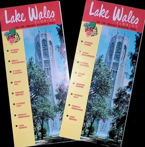 Folleto de colección Lake Wales Florida On The Orange Blossom Trail - Imagen 1 de 6