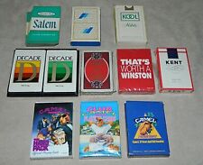 11 Vtg Decks of Playing Cards-Cigarette Brands-Kent-Camel-Kool-Sa lem-Winston+